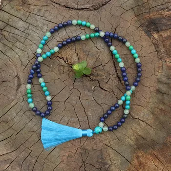 8 mm zielony awenturyn,Lapis lazuli Азурит,naszyjnik Джапамала,medytacja mała,kamienie czakry mala buddyjska modlitwa mały koralik,108 koraliki mala