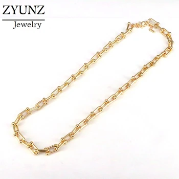 8PCS, U Link chain accessories big chain necklace gold/ rose gold /metalblack / silver color chain for jewelry making