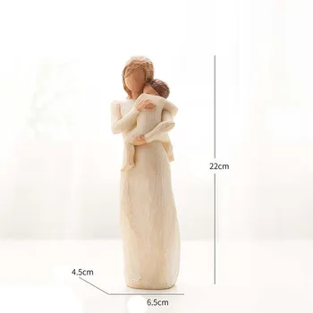 9 Wzór posąg Dzień matki oferta specjalna matka i dziecko na prezent na Dzień matki Смоляная statuetka rodzinna pomnik