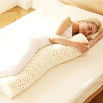 90 cm naturalny lateks przez cały wielki uścisk poduszki boczne snu lateks powolny odbicia miękka poduszka nie ma ciśnienia kręgosłupa, szyjki macicy zdrowie poduszka