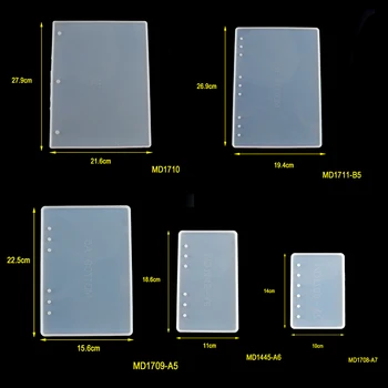 A6 A7 A5 B5 DIY Kryształ klej laptop żywicy formy zestaw książka klamra laptop silikonowe formy rzemiosła