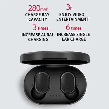 A6X TWS Mini Wireless Bluetooth 5.0 stereo sportowe słuchawki z ładowania skrzynią
