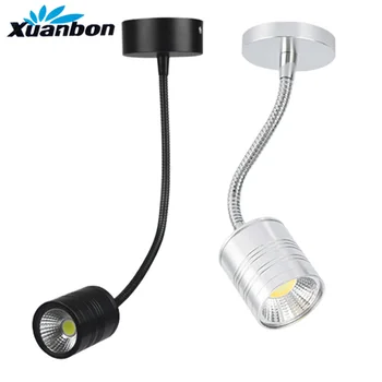 AC85-265V 5W elastyczny wąż LED to nowoczesny kinkiet elastyczne ramię światło lampy прикроватное światła lustro łazienka, malarstwo ścienne oświetlenie