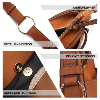 AFKOMST Casual Hobo portfele i torebki dla kobiet Top Handle i torba Tote torby na ramię Lunxury Design HB1003L