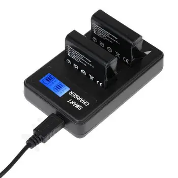 AHDBT-401 LCD Dual Port USB Battery Charger for GoPro Hero 4 Action Camera LED Screen Displays Power Protable Battery Charger