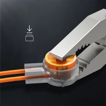 AMPCOM 100szt złącze Rj45 zaciskane zaciski przyłączeniowe K1 złączka wodoszczelna okablowanie kabel Ethernet kabel telefoniczny termin