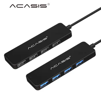 Acasis USB 2.0 3.0 kompaktowy, lekki, przenośny, szybki USB hub Usb 2.0 USB 3.0 Splitter r notebook 4 porty Adapte