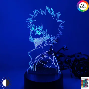 Akrylowa 3d lampa Anime My Hero Academia Dabi Led Light for Bedroom Decor Cool Manga Gift for Him Rgb Colorful Night Light Dabi