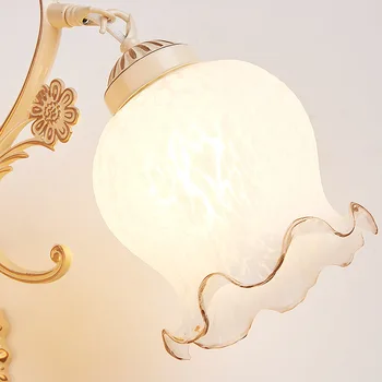 Amerykański minimalistyczny hotel nocne korytarz sypialnia szklany ścienny lampa LED przejście z jednej głowicą żelazo sztuka kinkiety Lampy