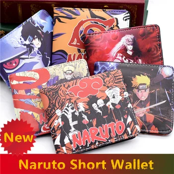 Anime Naruto Portfel Cosplay Kreskówka Sasuke Naruto Akatsuki Student Krótki Portfel Notecase Tnąca Prezent