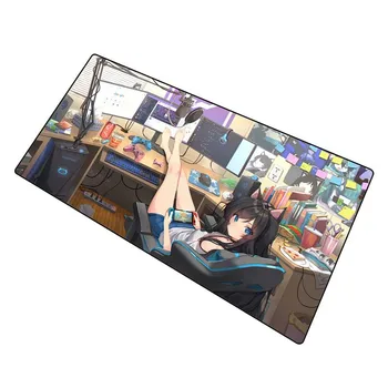 Anime dziewczyna gry planszowe instalacja duża podkładka pod mysz duży komputer podkładka antypoślizgowa kauczuk naturalny z przy użyciu krawędzi podkładka pod mysz XXL