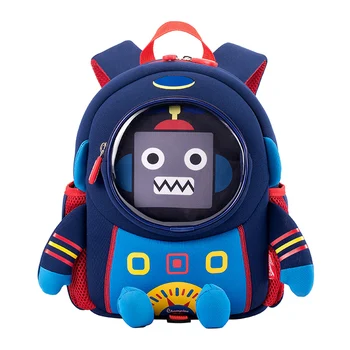 Anti-lost 3D kreskówka kosmiczny robot dziecięcy plecak dla dzieci dziewczyny chłopcy torby szkolne dziecko do przedszkola plecak