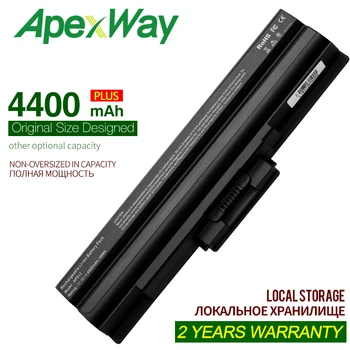 ApexWay 11.1 V 4400mAh czarna Bateria do Sony BPS13/B VGP BPS13/Q VGP-BPS13B/B VGP-BPS13/B VGP-BPS13A/B VGN-NS25G/E1 NS25GP