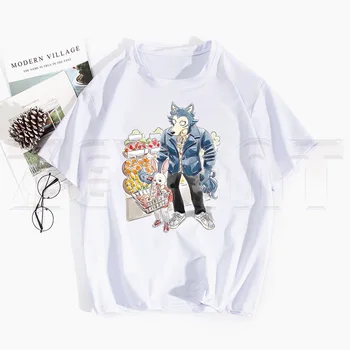 BEASTARS Anime Rabbit Wolf Harajuku T Shirt for Men and Women Summer T-shirt Casual Tshirt Śmieszne Top Tees Male/female