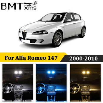 BMTxms 9szt Car LED Interior Map Dome Trunk Door Light Canbus do Alfa Romeo 147 2000-2010 No Error Auto Accessories