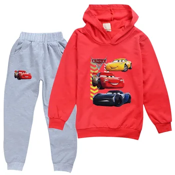 Baby Boy Clothing Suits Casual Baby Girl Clothes Sets Kids Set McQueen Cars Children Long Sleeve T-shirt Tops +Pants Set Outfit