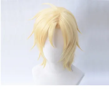 Banan ryby Jesion Ryś cosplay peruka Aslan Jade Callenreese krótkie blond perukę nowe anime Złoty wig mężczyźni żaroodpornych z wig Cap