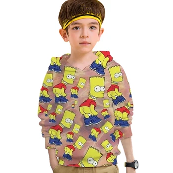 Bart Simpson bluzy dla dziewczyn, nastolatków moda casual 3D długie bluzy kurtka nowość jakości meble jesień sweter topy
