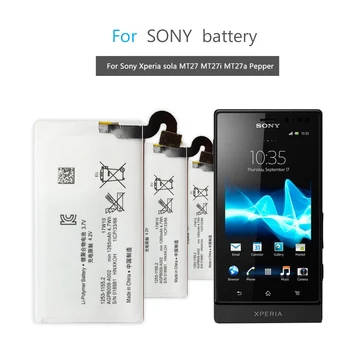 Bateria telefonu komórkowego Sony Xperia Sola MT27 MT27i MT27a Pepper Replacement Battery 1265mAh AGPB009-A002