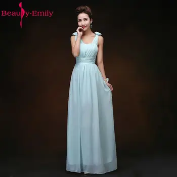 Beauty-Emily Elegant Chiffon Bridesmaid Dresses 2019 A-line Women Official Wedding Dress Party Dresses długość podłogi Party Prom Dress