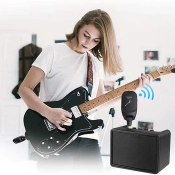 Bezprzewodowa gitara system wbudowany Akumulator 4-kanałowy bezprzewodowy gitarowy nadajnik odbiornik do gitary elektrycznej bas