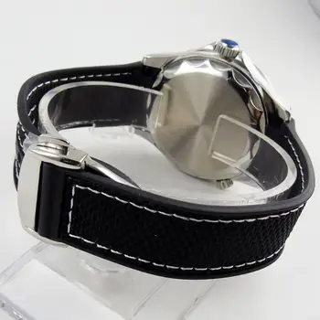 Bliger 41mm automatyczne męskie zegarek kwarcowy Miyota 8215 NH35 mechanizm wskaźnik daty szafirowe szkło ceramiczne oprawy świecące
