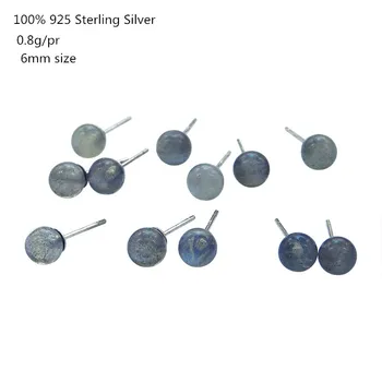 Buyee 925 srebro Siver naszyjnik łańcuch kobiet 8 mm naturalne światło Księżyca Labradoryt koraliki Naszyjnik dla kobiet moda partia biżuterii