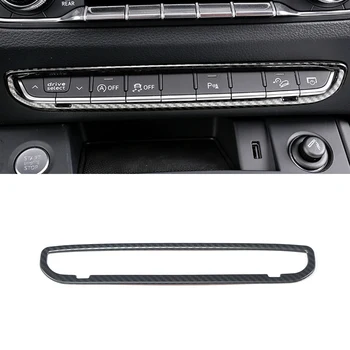 CARMANGO akcesoria samochodowe konsola środkowa przełącznik sterowania przycisk pokrywa ramka naklejki wewnętrzne ozdoba dla Audi Q5 FY 2017-2020