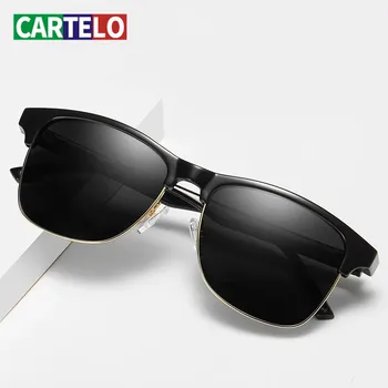 CARTELO Fashion Black Sunglass UV400 Lens Coating Driving Eyewear For Men/Wome okulary klasyczne kwadratowe okulary męskie