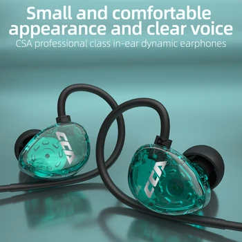 CCA CSA In-Ear przewodowy zestaw słuchawkowy z mikrofonem słuchawki 3,5 mm słuchawki stereo Hands-free subwoofer zestaw słuchawkowy stereo dla Android OS