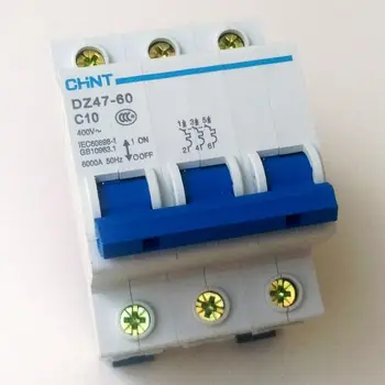 CHINT C45N Mini Circuit Breaker DZ47-60 3P C10A 400V MCB