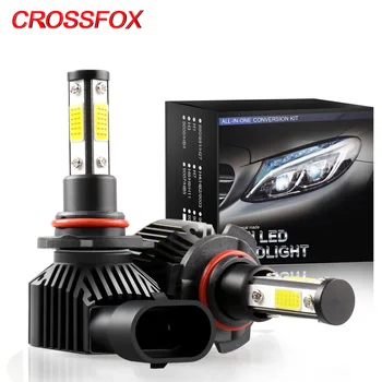 CROSSFOX led H11 h9 h8 H7 LED HB3 9005 9006 HB4 diode Far Car Kit żarówki High Low Beam Auto Lamp 12V 6000K 360 stopni