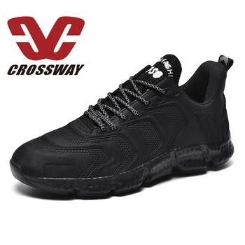 CROSSWAY męskie bieżnia buty nowa Moda Casual buty dla mężczyzn popcorn amortyzacja sport jogging światła męskie buty do biegania odblaskowe