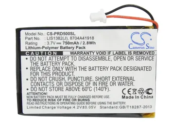 Cameron Sino 750mAh Battery LIS1382(J) dla Sony Portable Reader PRS-500, PRS-505,PRS-700BC, jeżeli PRS-505, proszę sprawdzić wersję