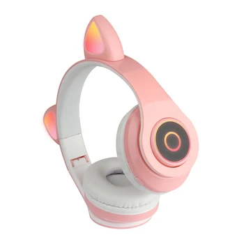 Cat Ear Słuchawki Bluetooth, Słuchawki Bezprzewodowe Muzyka Nad Uchem Składany Zestaw Słuchawkowy Z Mikrofonem Dla Xiaomi Dla Iphone Dla Sumsamg