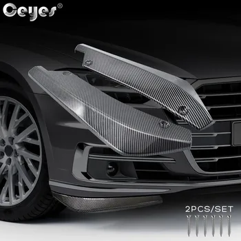 Ceyes 2szt samochodowy tylny zderzak Warga spojler, dyfuzor splitter ochrona przed zadrapaniami deflektor spojler z włókna węglowego uniwersalne akcesoria