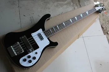 Chińska gitara fabryka custom new Top quality black Bass Guitar 4 Strings Dual Output Electric Bass guitar 4003 01