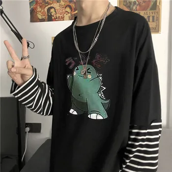 Chłodna wiosna Naruto druku koszulka męska z długim rękawem Harajuku unisex t-shirt japońskie anime meble ubrania 2020 hip-hop t-shirt mężczyźni