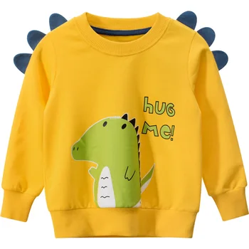 Chłopcy Bluzy Dinozaur Druku Jesień Zima, Kurtki Dziecięce, Bluzy Dziecięce, Ubrania Dziecięce, Bawełniane Swetry Topy Odzież Wiosna