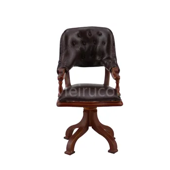 Cienka miniaturowe meble 1/12 skala wysokiej jakości drewniany fotel