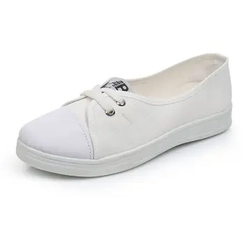 Cresfimix dziewczyna student szkoła białe płótno buty odzież Damska czarny antypoślizgowe lekkie buty zapatos mujer a6296