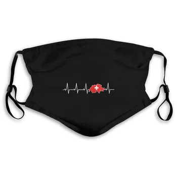 Custom Crew Neck - I Love The Switzerland - Heartbeat for Mens Base Mouth Mask Women ' s kid PM2.5 PM2.5