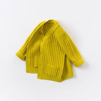 DB14904 dave bella jesień dziecko baby boys moda stałe kieszenie sweter dzieci dziecko płaszcz dzieci piękny sweter z dzianiny