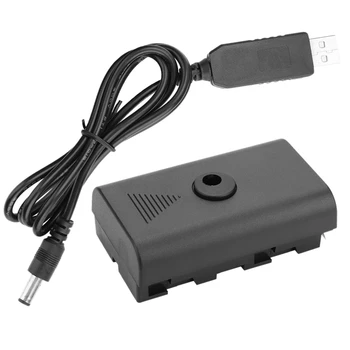 DC Coupler Virtual Battery Power Adapter Camera Light Mobile Power Supply nadaje się do Sony NP F550 F570 z kablem USB