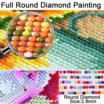 DIY 5D Diamond Painting Cross Ctitch Kits Full Round Resin Cat Flower Diamond haft rhinestone diament mozaika Home Decor