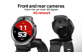 DM28 Smart Watch Men Women 4G Face ID 1.6 Calowy ekran Full Screen Android OS 7.1 3G RAM 32G ROM LTE 4G Sim GPS WIFI monitor rytmu serca