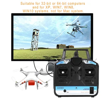 DTXMX 8CH RC Flight Simulator support Real RF7 G7 Phoenix 5.0 XTR remote control helicopter fixed-wing drone (MODE2)