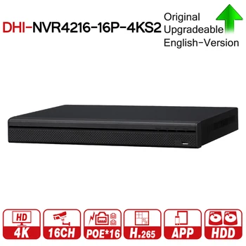 Dahua PoE NVR 8CH 16CH 4K NVR4208-8P-4KS2 NVR4216-16P-4KS2 z HDD PoE port 8MP H. 265 2 SATA do IPC IP kamery systemu bezpieczeństwa