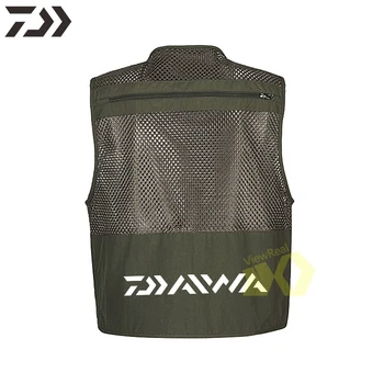 Daiwa Men Fishing Vests Quick Dry Fishing Outdoor Clothing Oddychającym Fishing Jacket Multi-pocket Hiking Utility Vest Pocket Bag