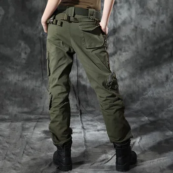Damskie Wojskowe Spodnie Cargo Z Wieloma Kieszeniami W Stylu Wojskowym Kobiet Kamuflażu Taktyczne Spodnie Zapinane Na Zamek Otwierający Nogi Wojskowe Zielone Spodnie
